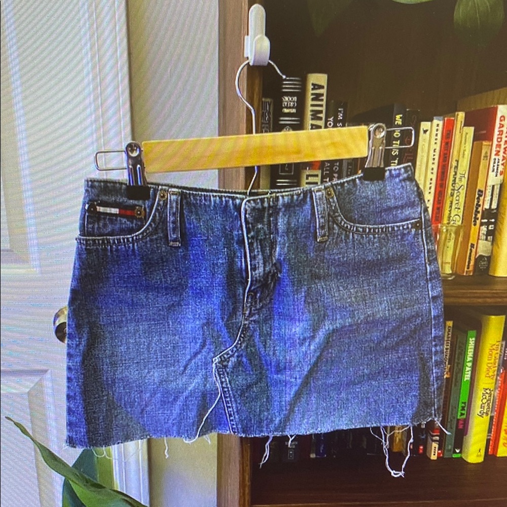 Tommy Hilfiger Blue Jean Shorts with Distressed Hem